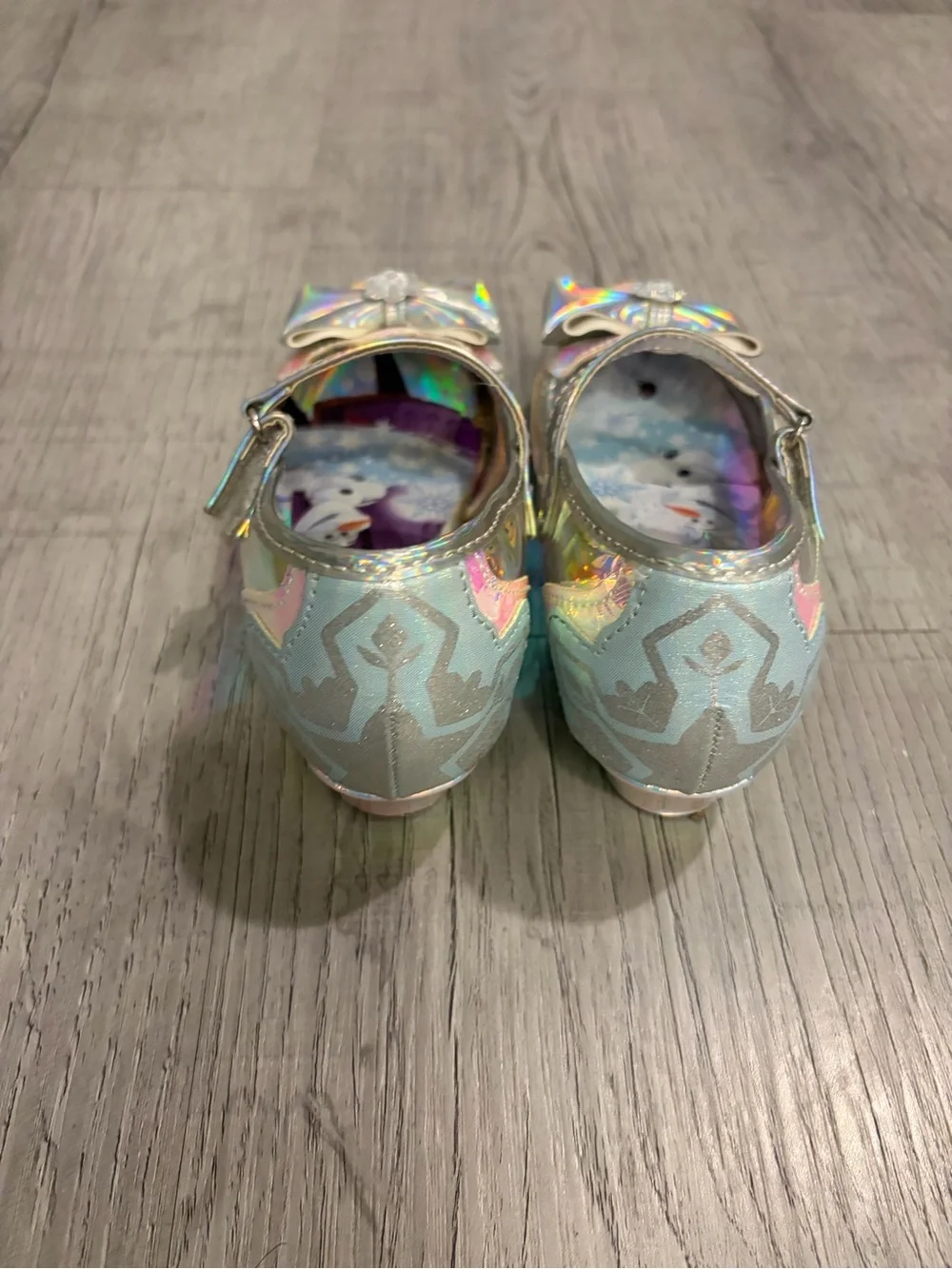 Disney Iridescent Holographic Mary Jane Dress Shoes with Bow